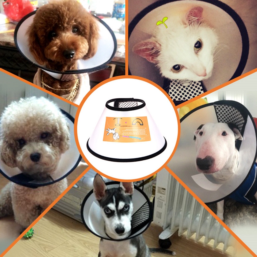 Pet Cone E-Collar for Dog Cats Puppy Plastic Protective Collar