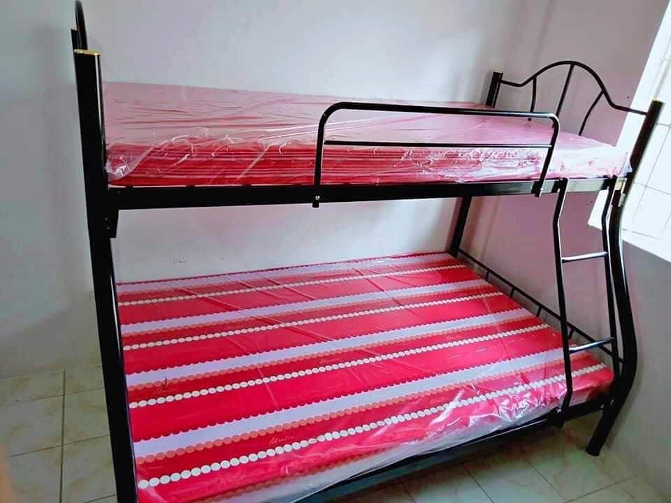 double deck bed with foam