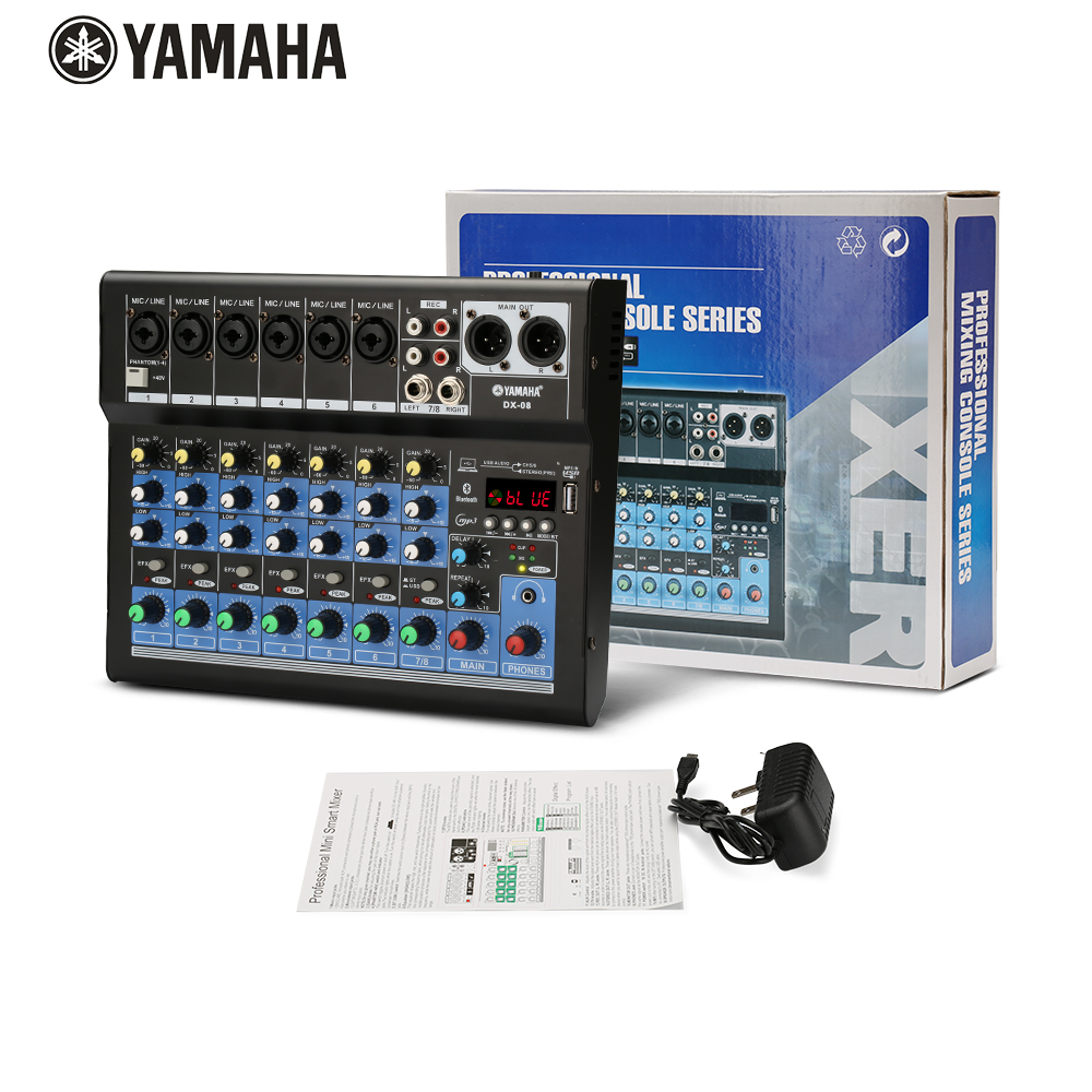 DX08 Yamaha 8 channel mixer w/bluetooth/usb sound mixer Lazada PH