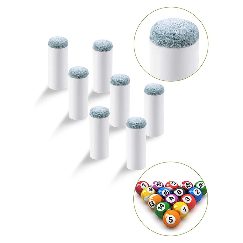 24Pcs Slipon Pool Cue Tips,Nylon Snooker Cue Ferrule Billiard