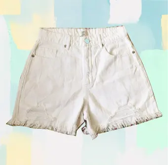 womens high waisted cotton shorts