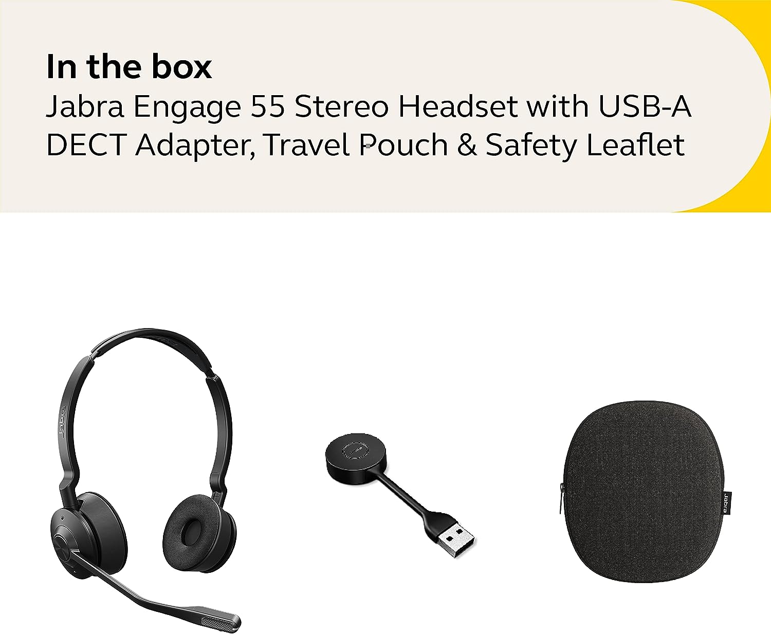 Jabra Engage 55 Stereo Wireless Headset with Link 400 USB A DECT