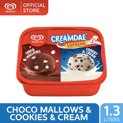 Selecta Creamdae Supreme Choco Mallows - Cookies & Cream 1.3L