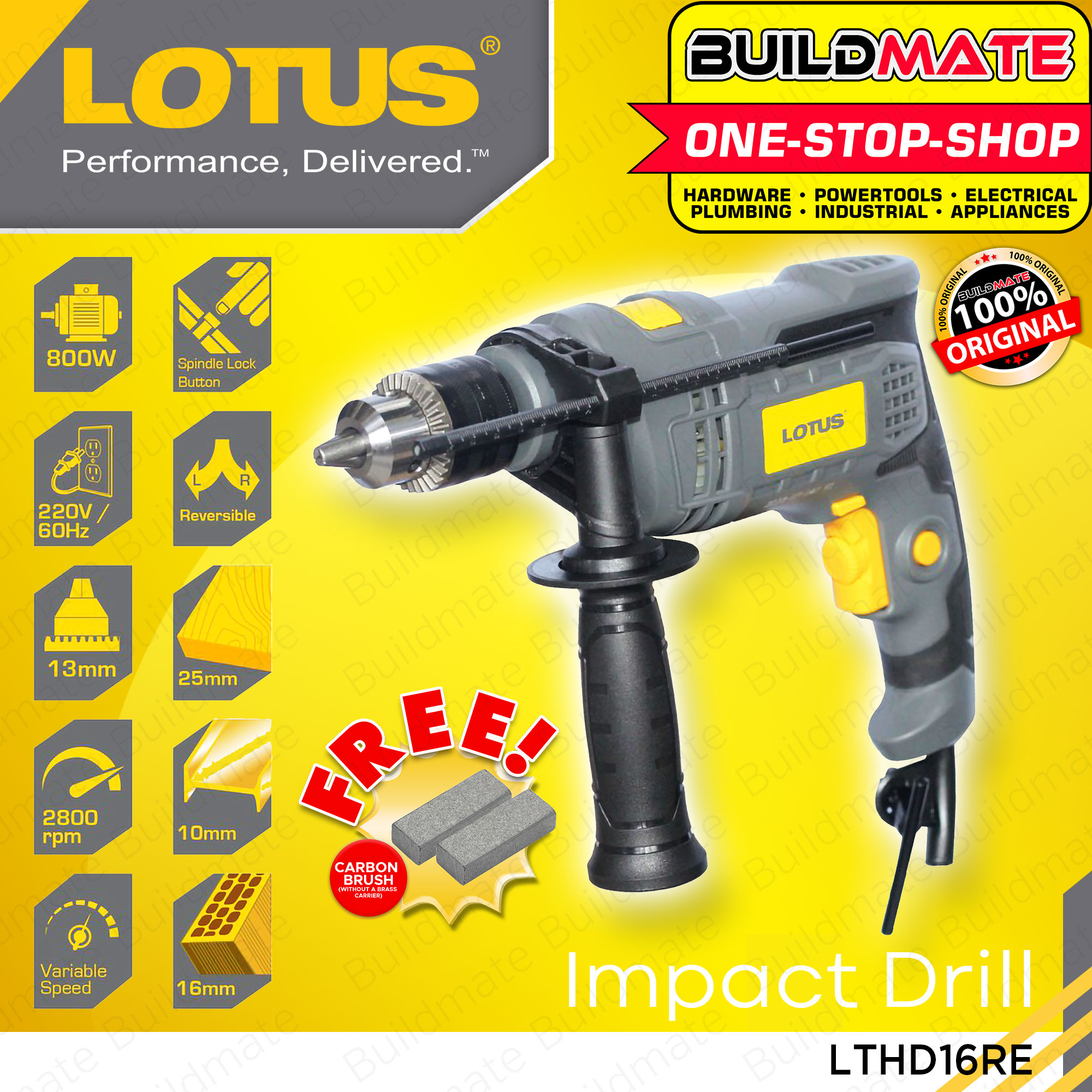 [BEST SELLER] LOTUS Original Impact Drill Hammer Drill with Reverse