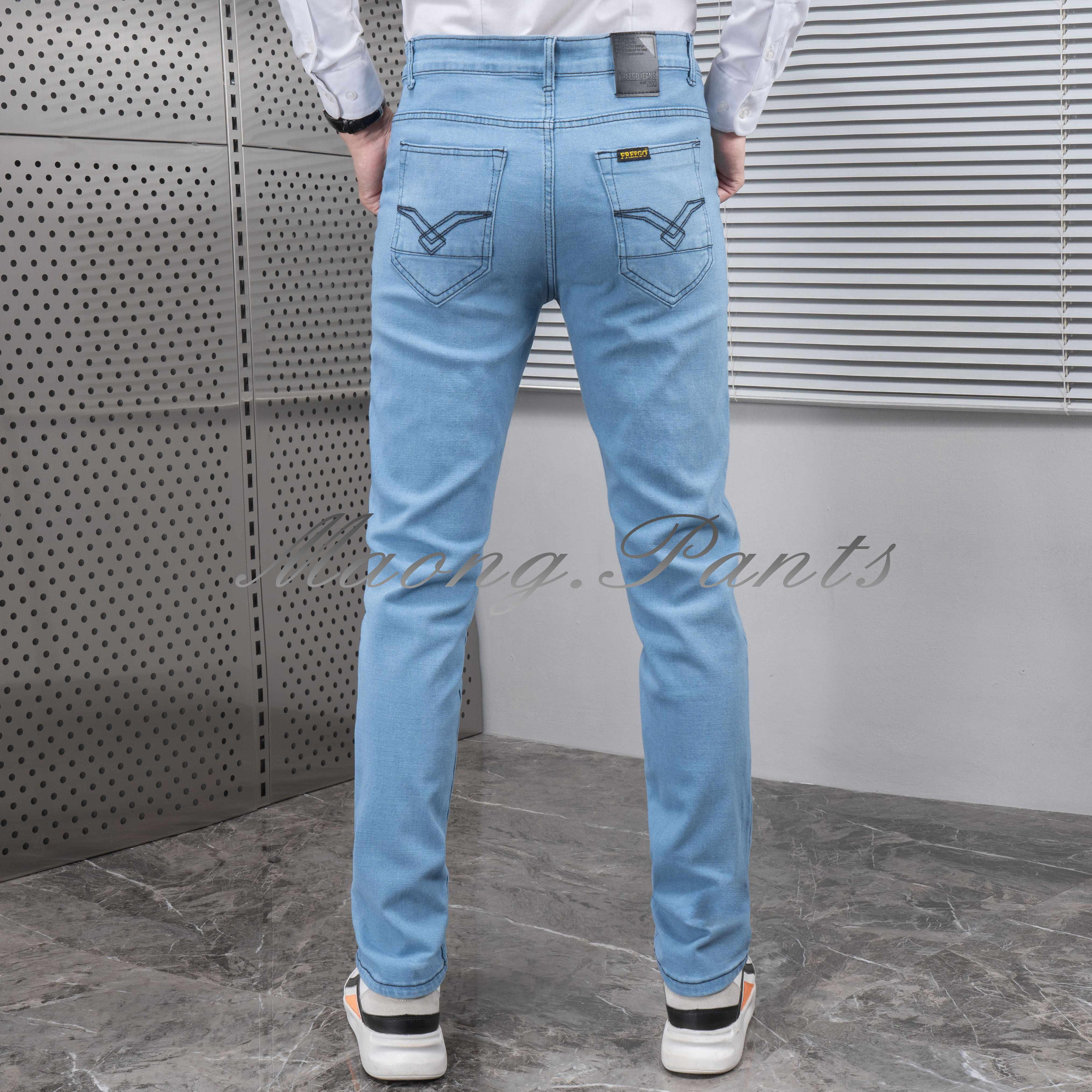 Light Blue/ Denim stretchable Jeans Pants For Men COD Lazada PH