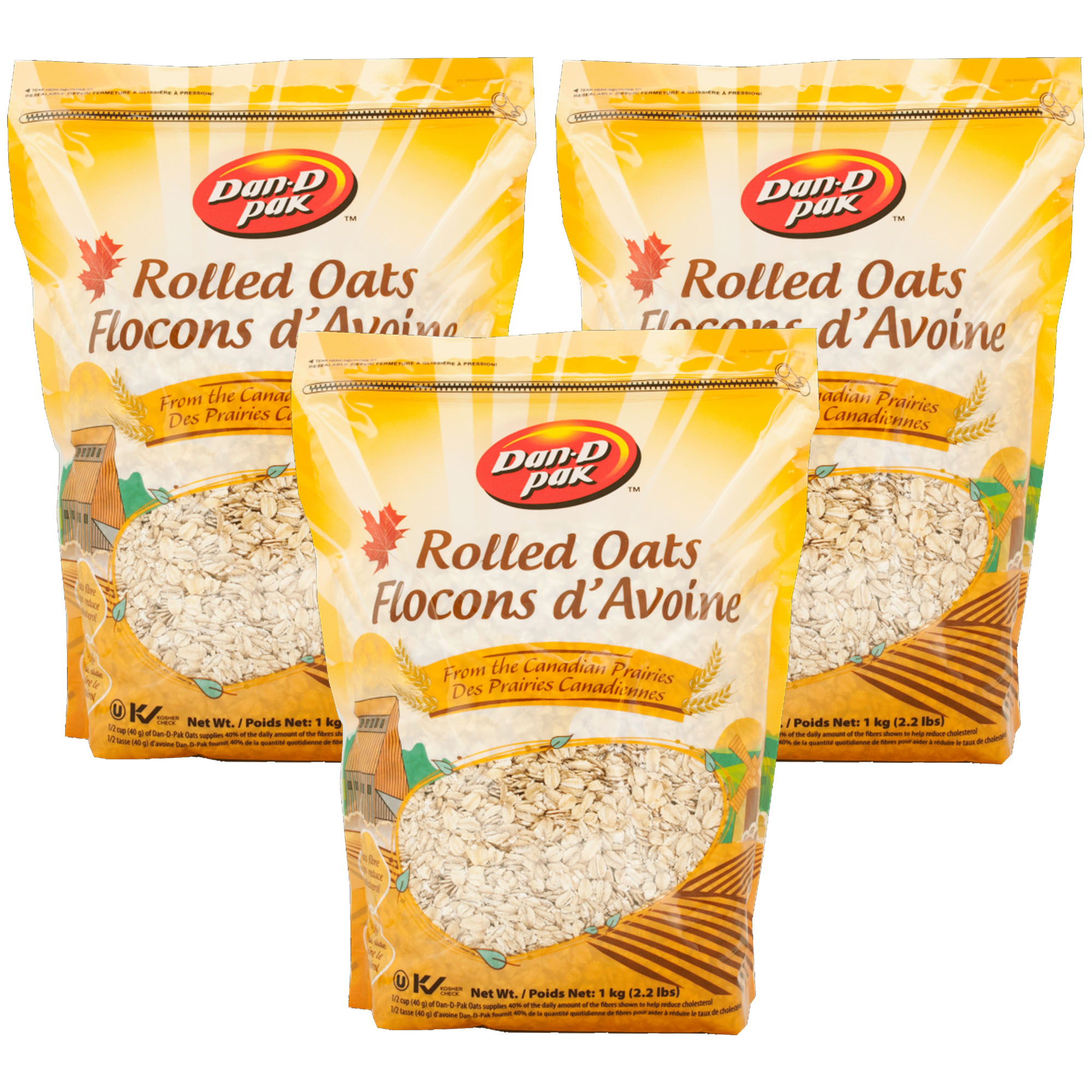 DAN-D PAK Rolled Oats Flocons d'Avoine 3pieces (1kg per piece) | Lazada PH