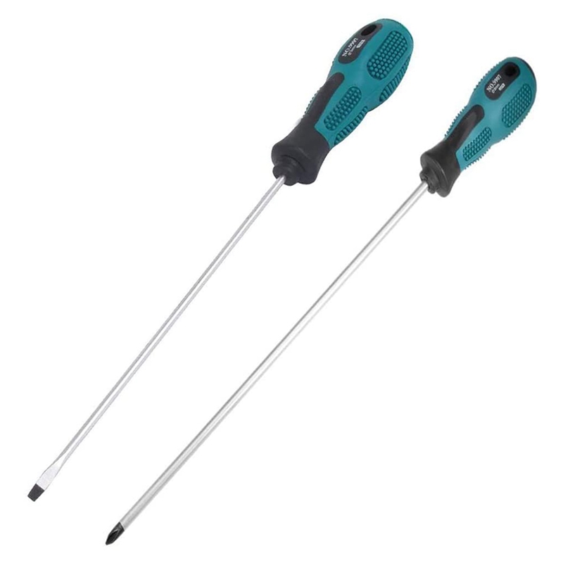 2 Packs 12 Inches Long Slotted and Phillips Screwdriver Flat Blade