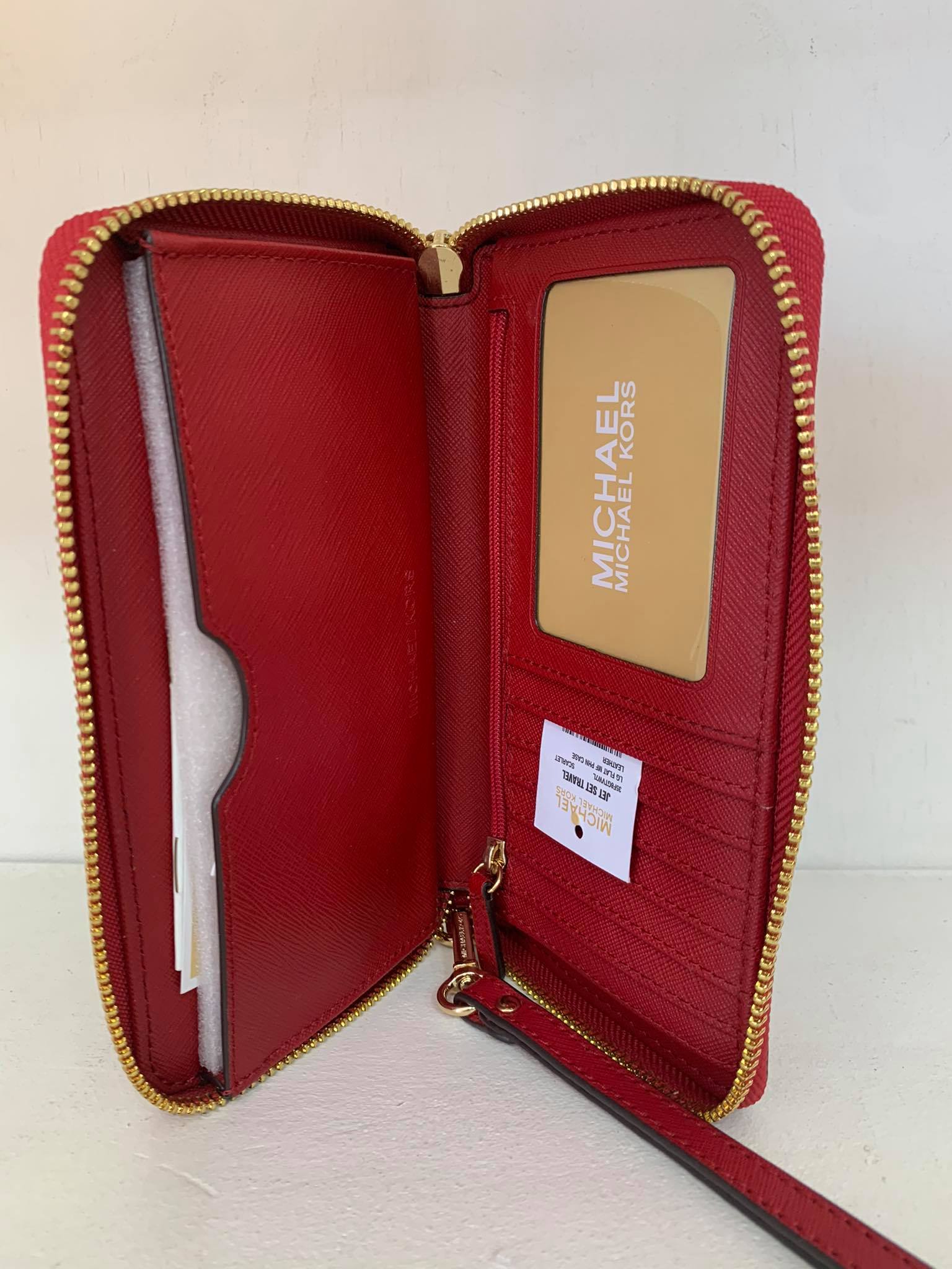 Michael Kors Jet Set Travel Large Phone Case Wristlet Wallet MK Mulberry  Multi Handbags Amazoncom