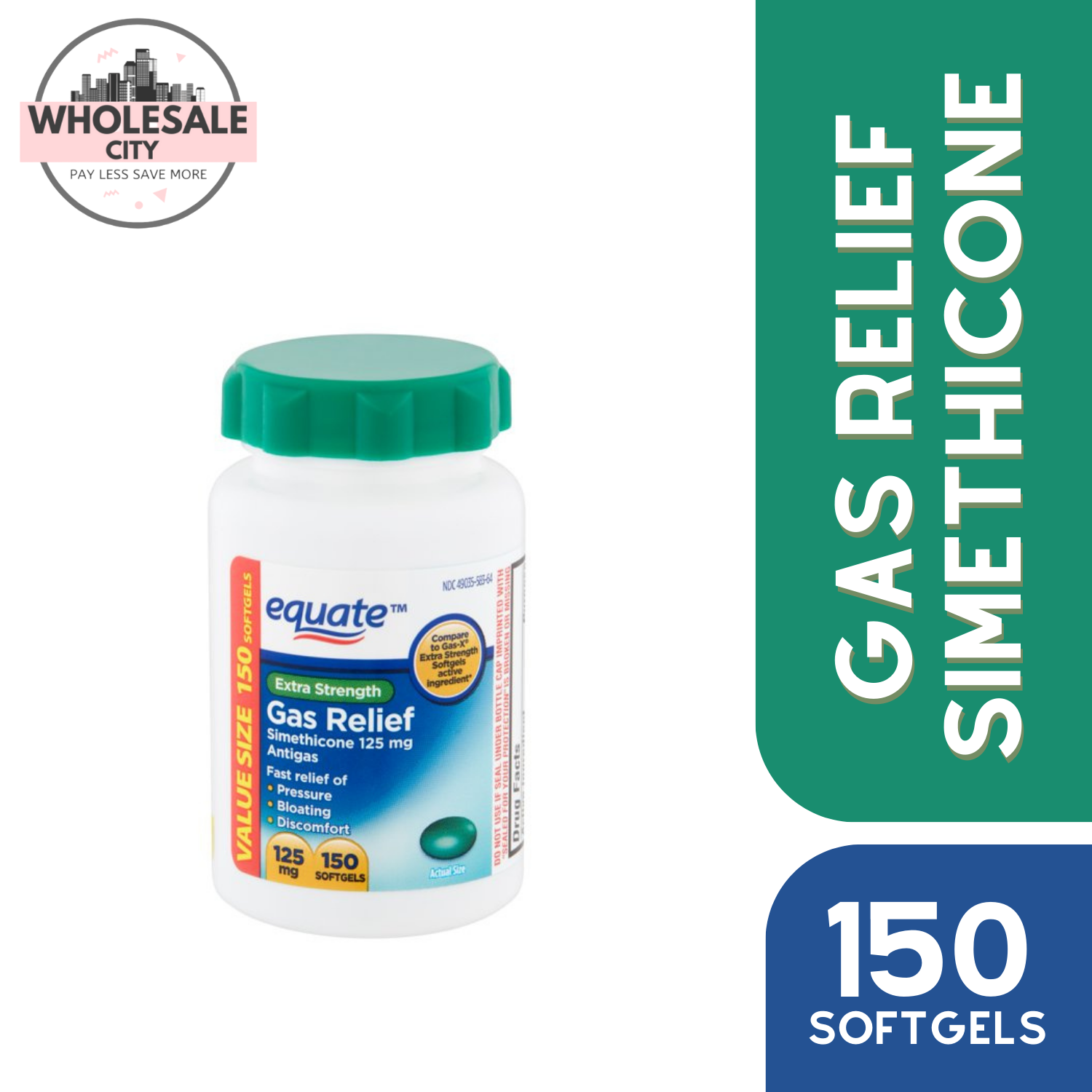 Equate Extra Strength Gas Relief Softgels 125 mg 150 Count Lazada PH