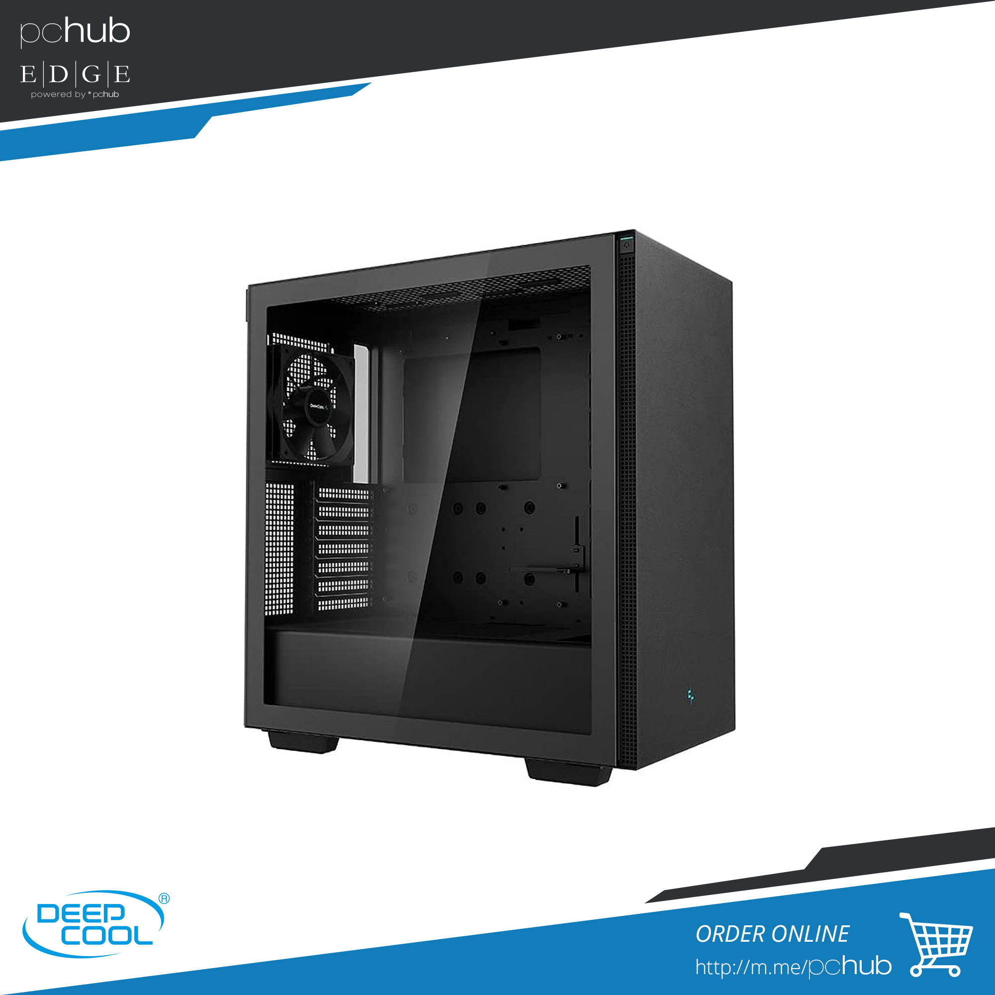 PChub | Deep Cool DC CH510 TG, black, ATX, 1x120mm, USB3 2A pn: R-CH510 ...