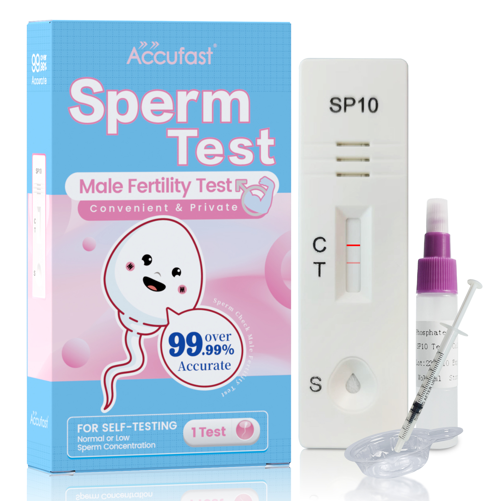 ACCUFAST Sperm Test Kit For Male Pregnancy Test Preparation Accuracy 99 ...