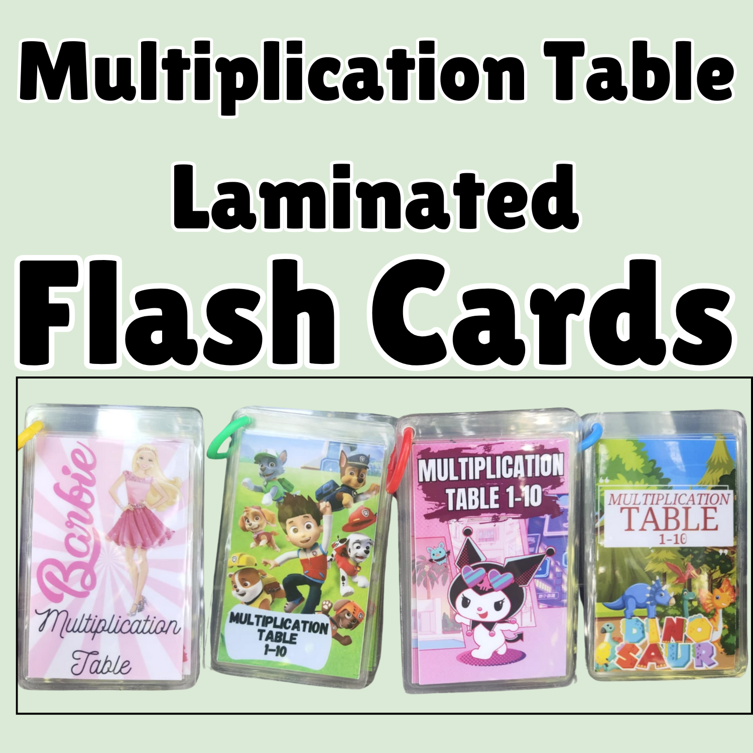 HIGH QUALITY MULTIPLICATION TABLE LAMINATED FLASH CARDS Lazada PH