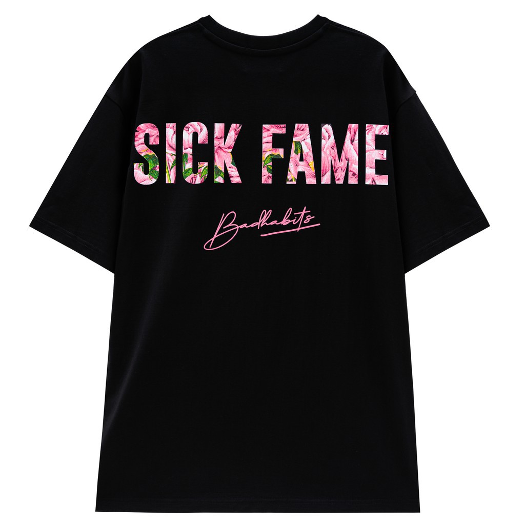 Áo thun unisex bad habits sick fame đen 100% cotton - local brand chính hãng!