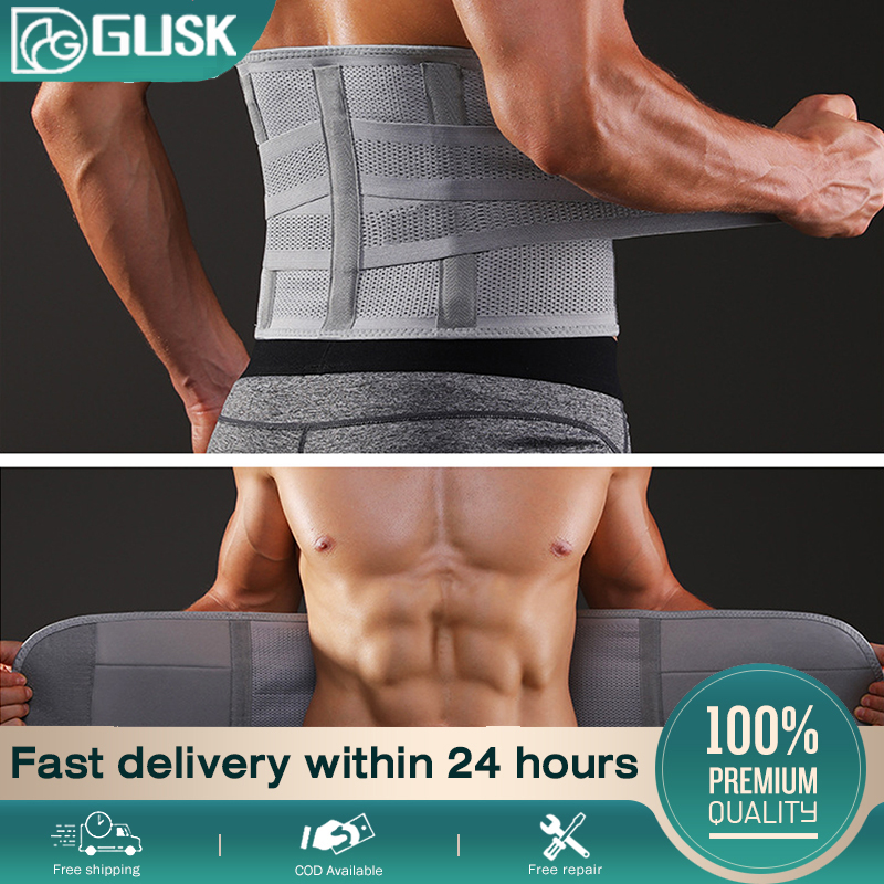 JINGBA Lumbar Back Support Waist Trimmer for Men Spine Breathable Light Waist  Trainer with 3 Stays