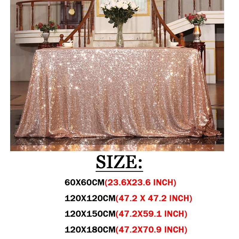 Blue Shop 1 Chiếc Khăn Trải Bàn Kim Sa Lấp Lánh Hình Chữ Nhật Bảng Vải, Khăn Trải Bàn Tiệc Cưới, Váy Để Bàn Trang Trí Nhà