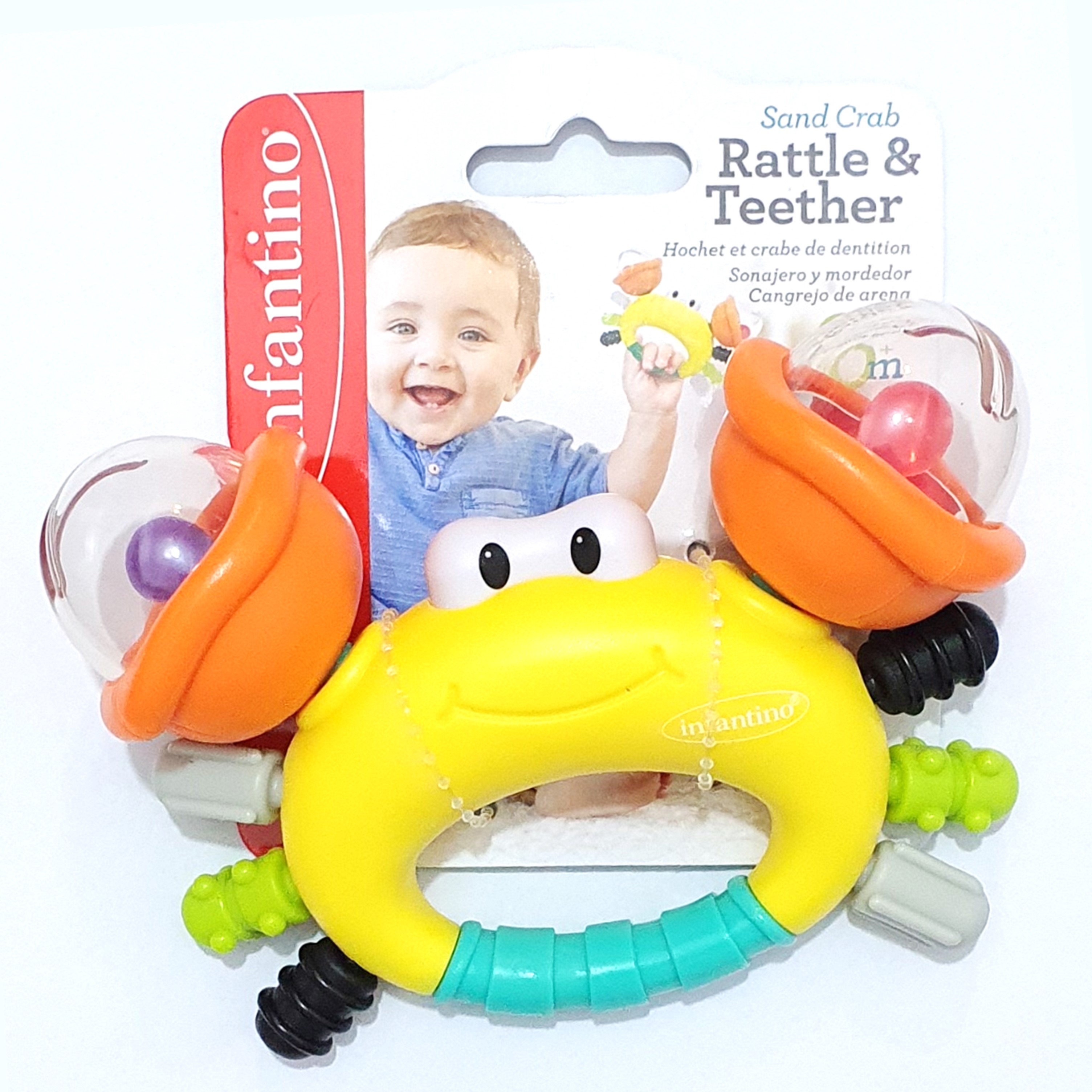 INFANTINO Sand Crab - Rattle & Teether™ YELLOW (BPA-Free) | Lazada PH