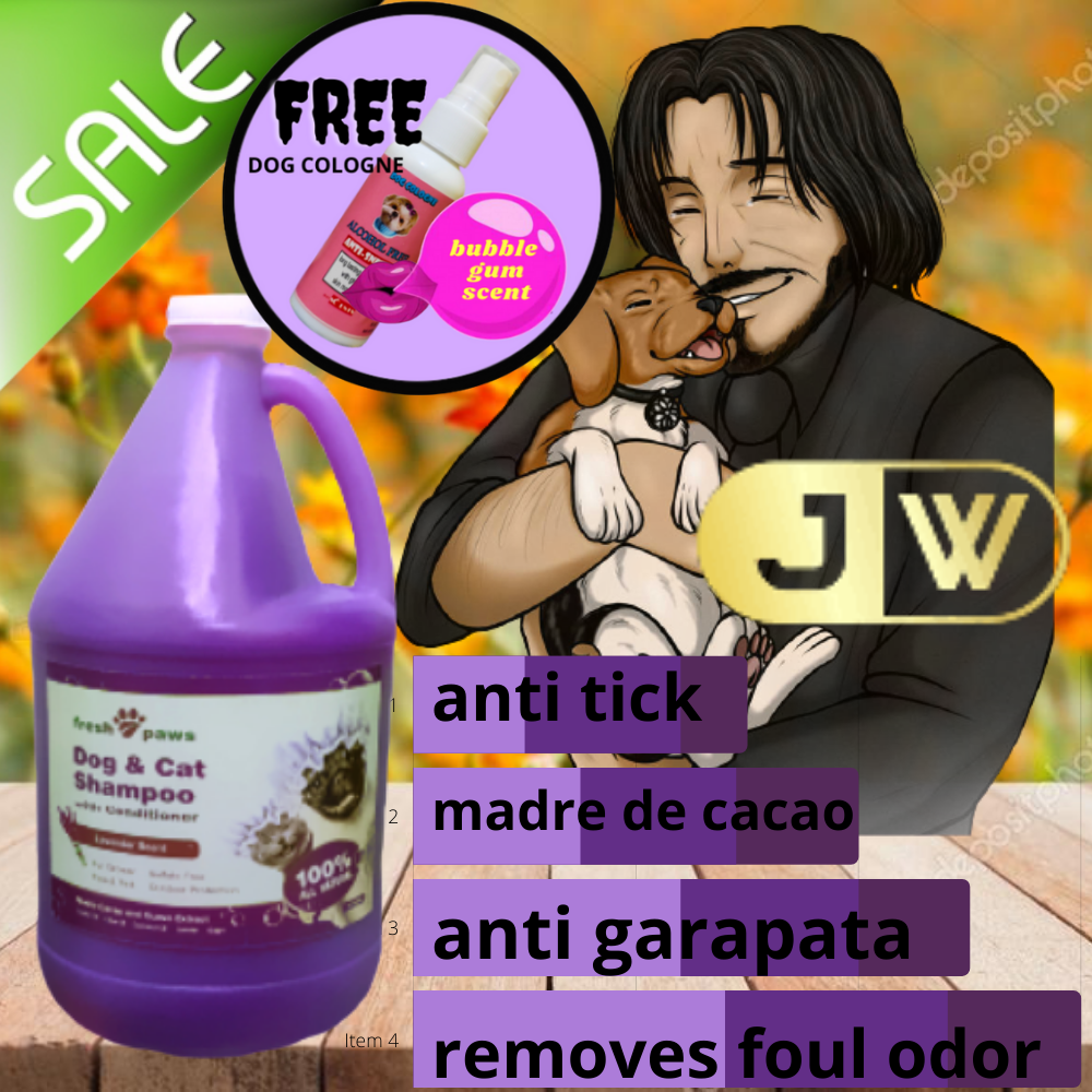 Lavender Dog Shampoo With Madre De Cacao and Cologne For Dog Bubble Gum