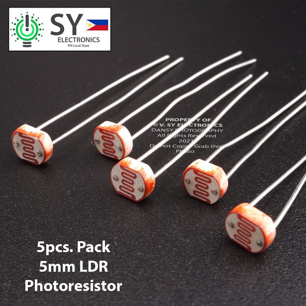 5pcs. Pack LDR 5mm Light Dependent Resistor Photoresistor 5 mm Light