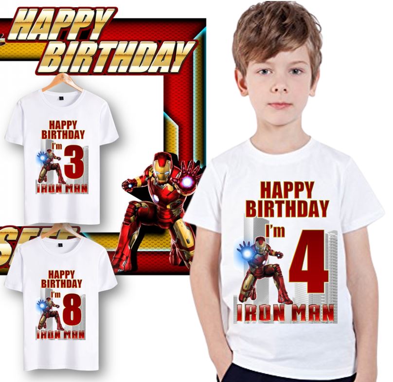 iron man birthday shirt