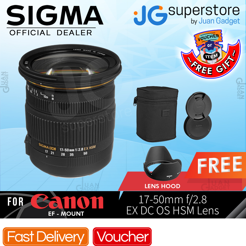 Sigma 17-50mm f/2.8 OS Image Stabilization EX DC OS HSM Lens for Canon EF  JG Superstore Lazada PH