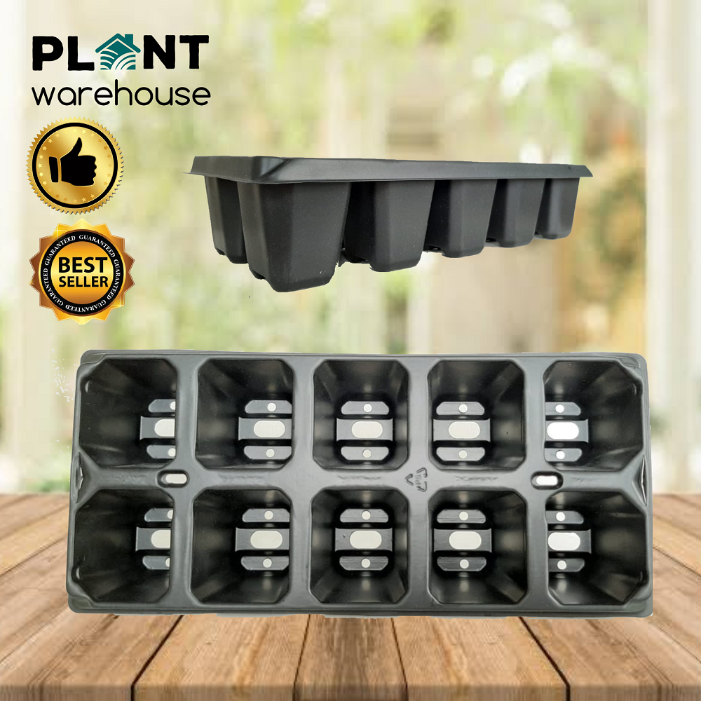 Plant Warehouse Ph Plastic Seedling Tray For Home Urban Indoor And Outdoor Garden And Farm Use 10 Cells 28 5 Cm X 13 Cm X 6 Cm Lazada Ph