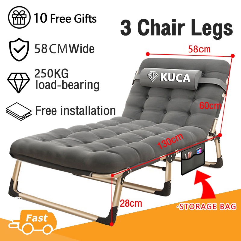 【The Cheapest！10 FREE Gifts！】 KUCA Folding Bed With Foam Folding Chair
