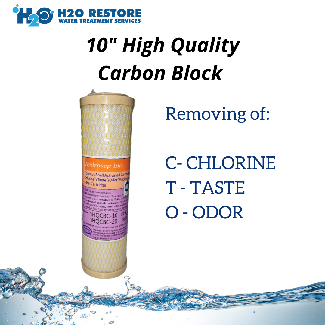 Hydrosep Original Carbon Block 10" x 2.75" Water Purifier Filter for