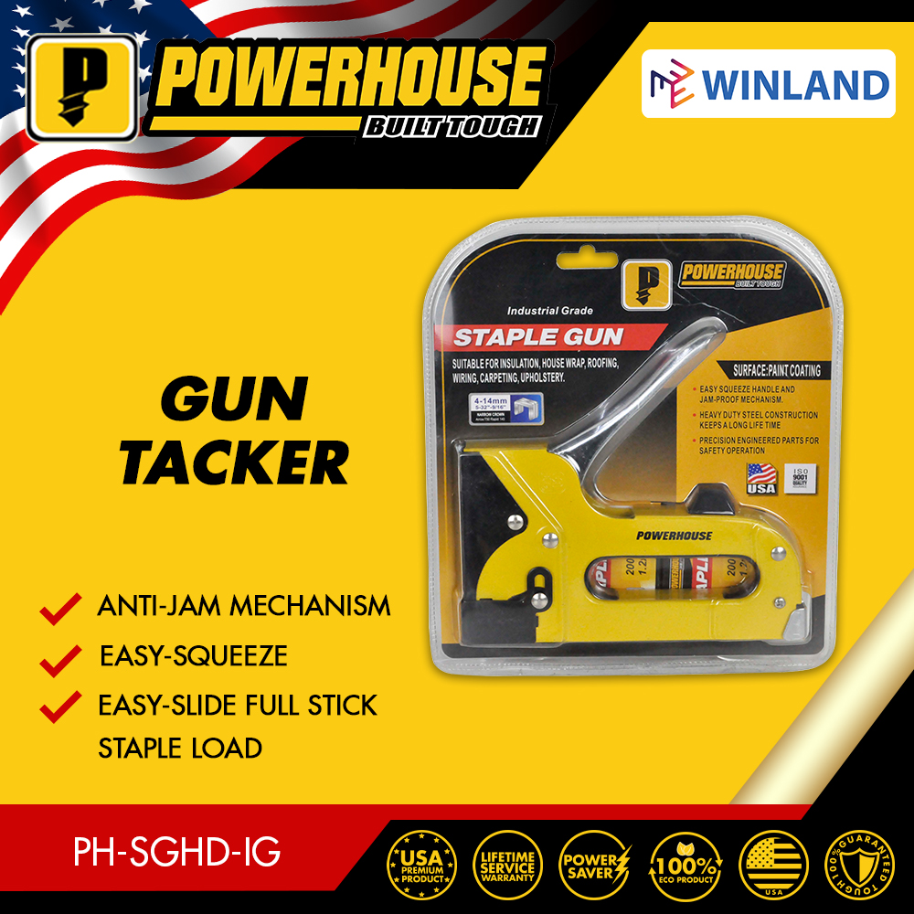 Powerhouse by Winland Staple Gun Tacker Tucker Heavy Duty Industrial 4