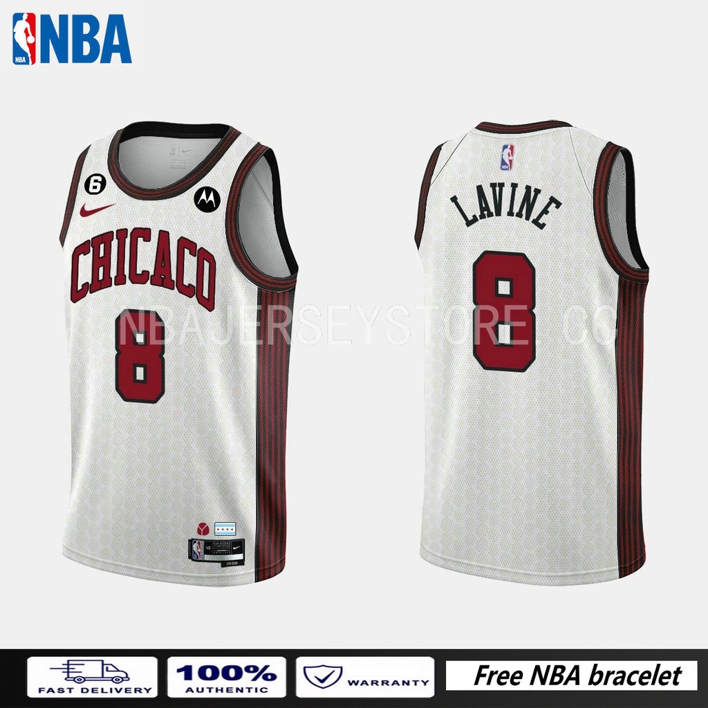 Chicago Bulls Zach LaVine #8 White NBA 75th Diamond Jersey