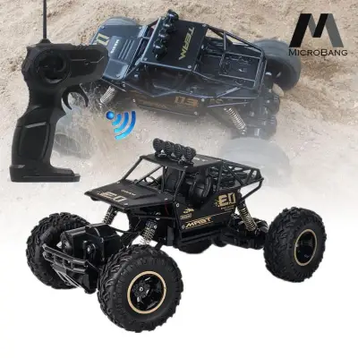 MicroBang Electric RC Vehicle Rock Crawler Alloyed RC Car Remote Control Toy Cars Radio Controlled Drive Off-Road Truck 4 Wheels Drive SUV Buggy Car 1:16 Scale RC Climbing Car for Boys Kids