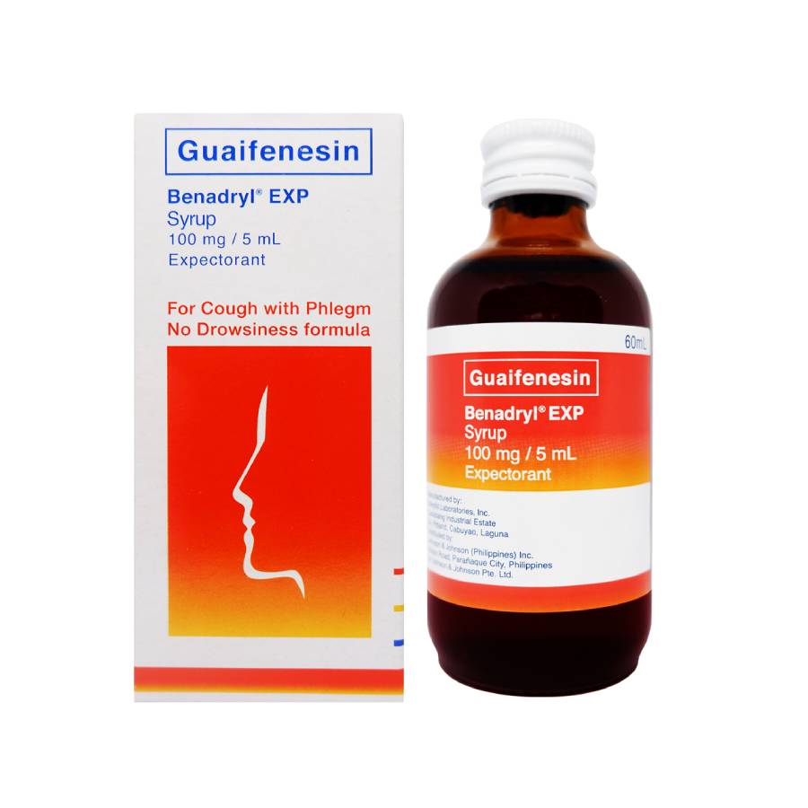 Guaifenesin Benadryl Expectorant Syrup (60mL) Lazada PH