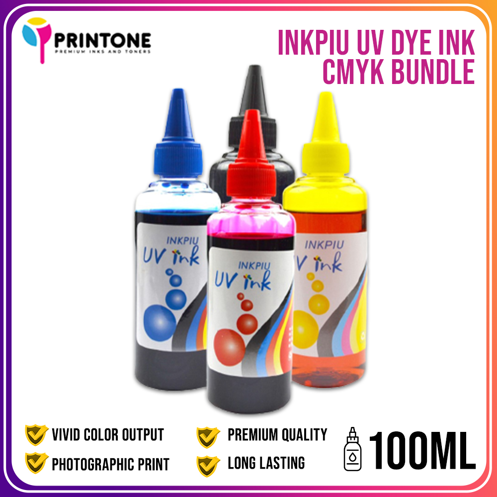 [CMYK BUNDLE] INKPIU Premium UV Dye Ink 100ML Premium High Quality