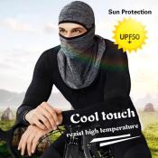 Cycling Face Mask Motorcycling Neck Warmer Hood Cooling Riding Head Wrap Ice Silk Sunlight Protection Cycling Headgear
