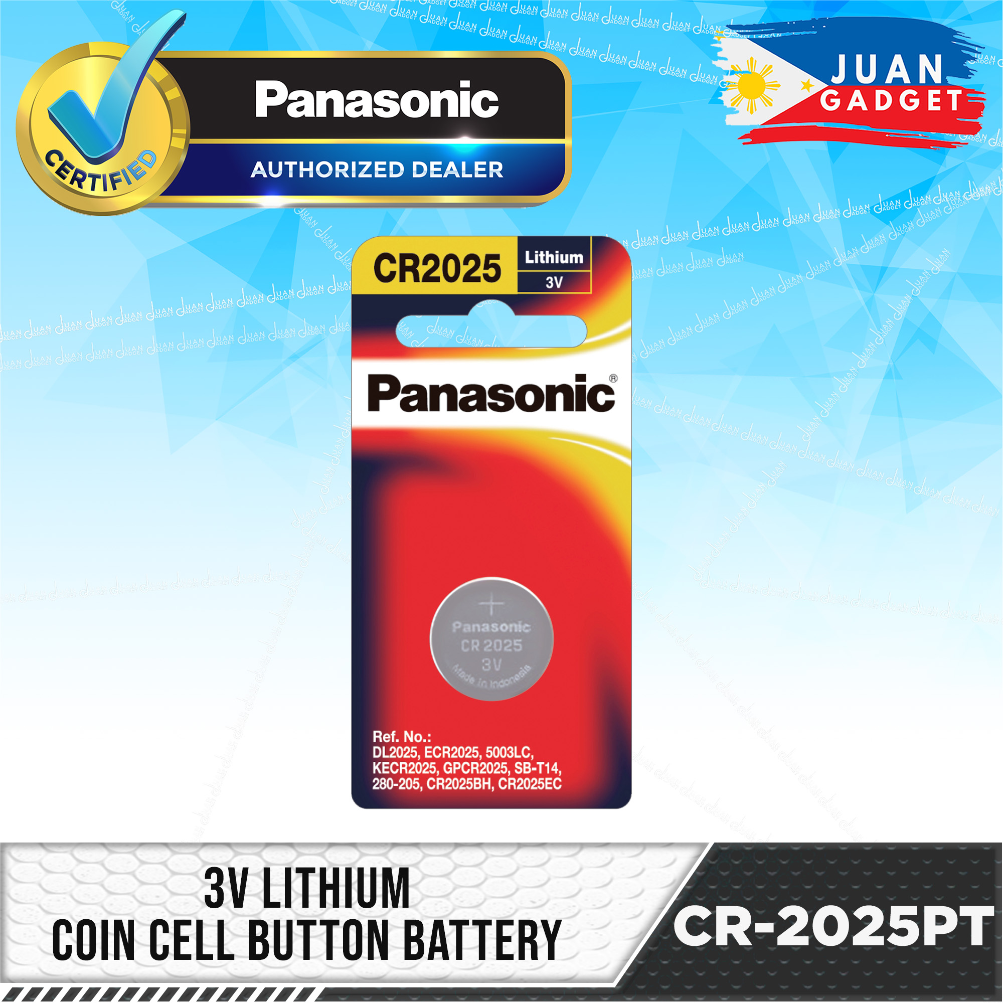 panasonic cr2025 3v lithium battery