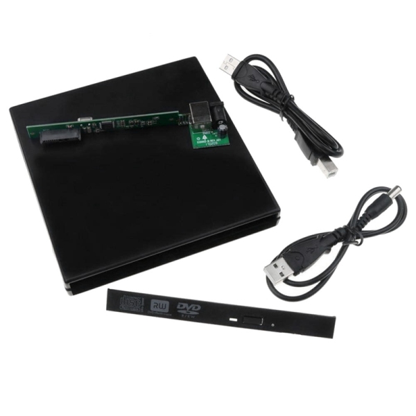 Bảng giá 12.7mm External DVD Enclosure USB 2.0 External DVD/CD-ROM Case for Laptop Desktop PC Optical Disk Drive SATA to SATA Phong Vũ