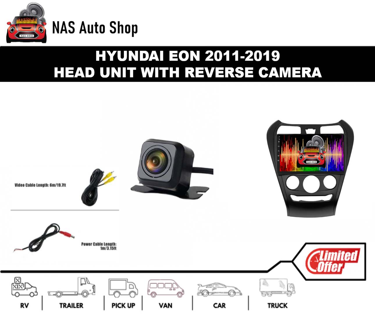 [𝟮+𝟯𝟮 ] 9 inch Android Head Unit Monitor for Hyundai EON 2011-2019 Car ...