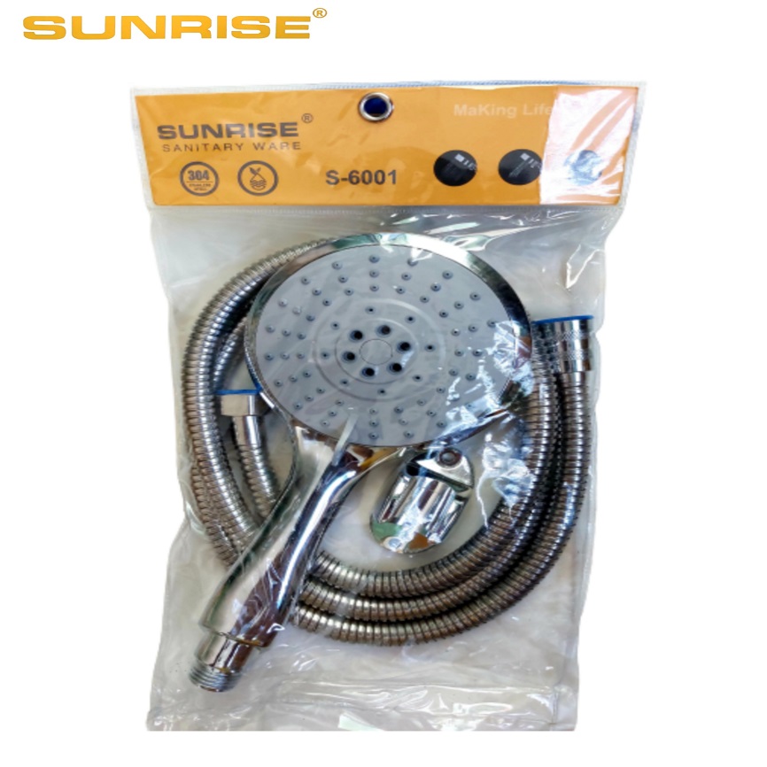 SUNRISE SHOWER HEAD SET STAINLESS HOSE, ADJUSTABLE SHOWER HEAD Lazada PH