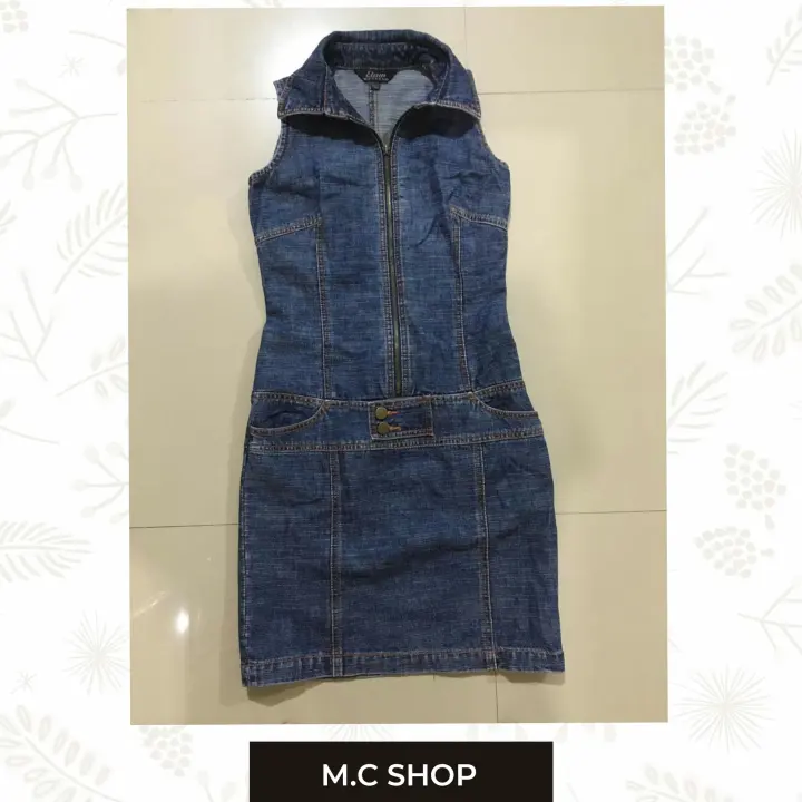 shop denim dress