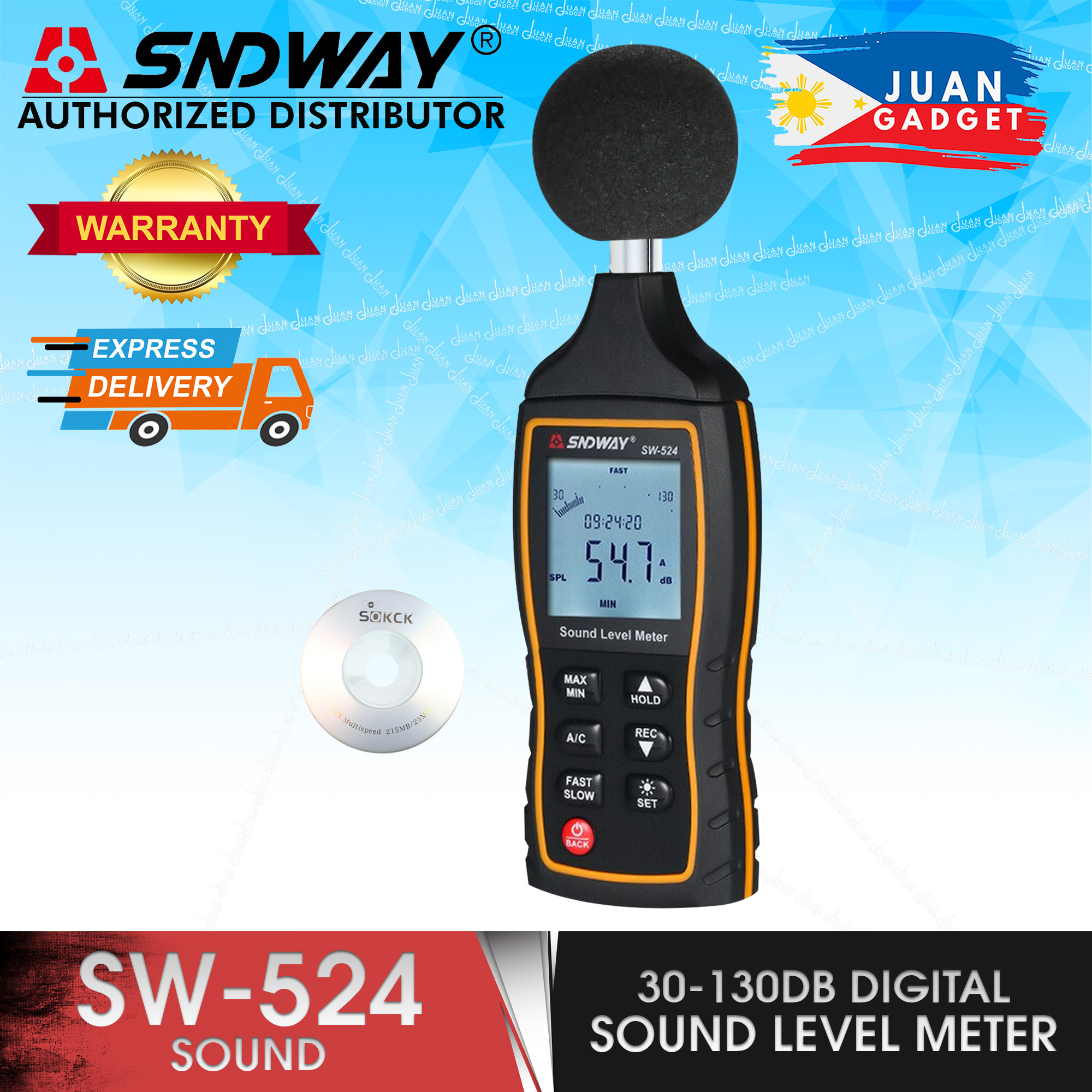 Sndway SW524 30130dB Digital Sound Level Meter Noisemeter Noise