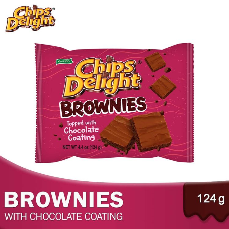 Chips Delight Brownies Topped with Chocolate Coating 124g Lazada PH