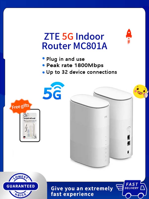 ZTE MC801A 5G 3.8Gbps 4G+ LTE CAT20 Unlocked Wireless Gateway Modem