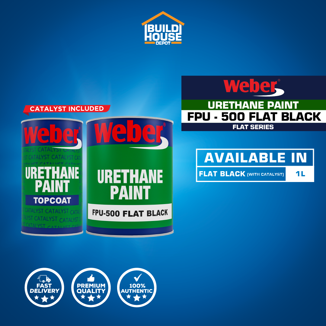 WEBER Urethane Paint Flat Black (with Catalyst) 1L Lazada PH