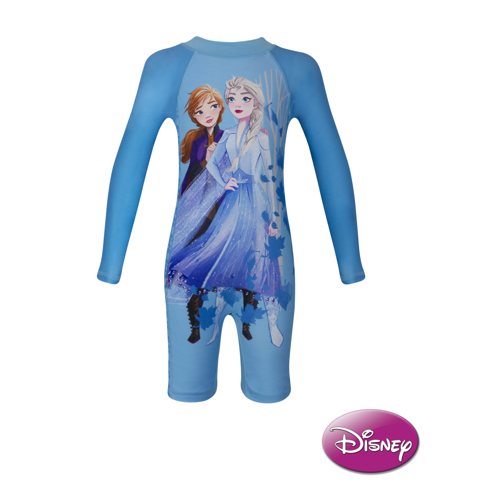 Disney Princess Elsa Frozen Girls Sky Blue Bodysuit Kids Swimsuit
