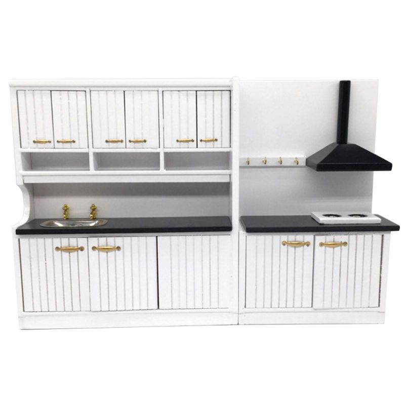 1:12 Dollhouse Miniature Kitchen Furniture Sink Stove Cabinet WD0053 