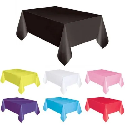 hot Table Cover waterproof plastic rectangular birthday party decoration sugar color tablecloth 183x137