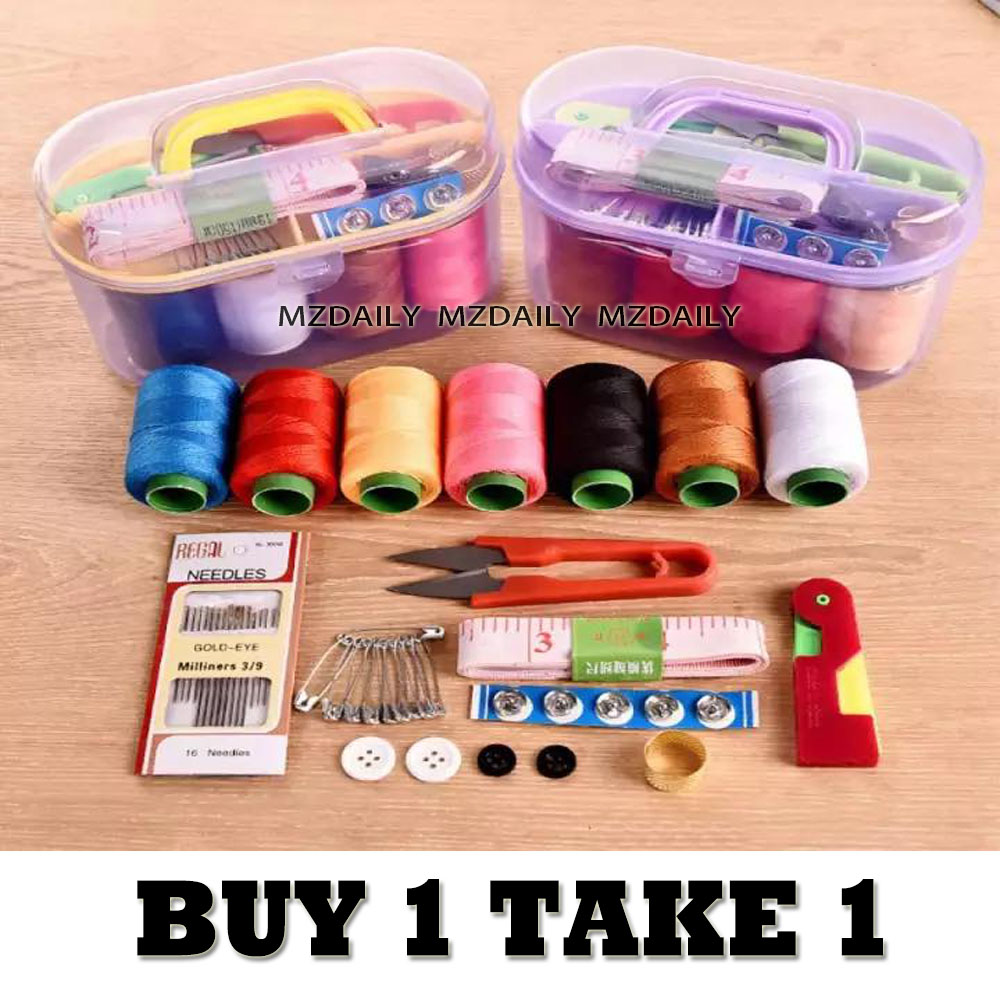 ( BUY 1 TAKE 1 ) Sewing Kit Needle Box Set 10 in1 Household Sewing