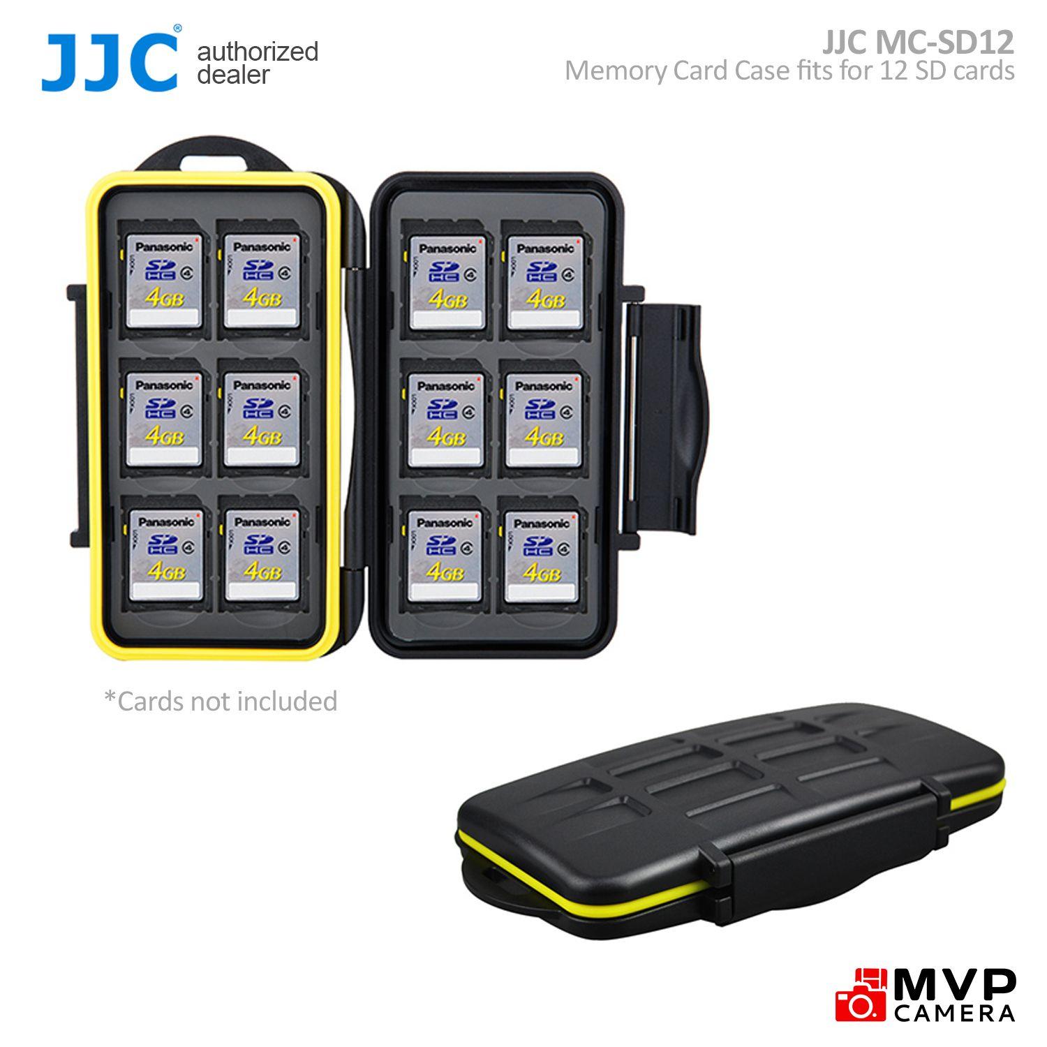JJC MC-SD12 Water-Resistant Holder Storage Memory Card Case for 12 SD ...