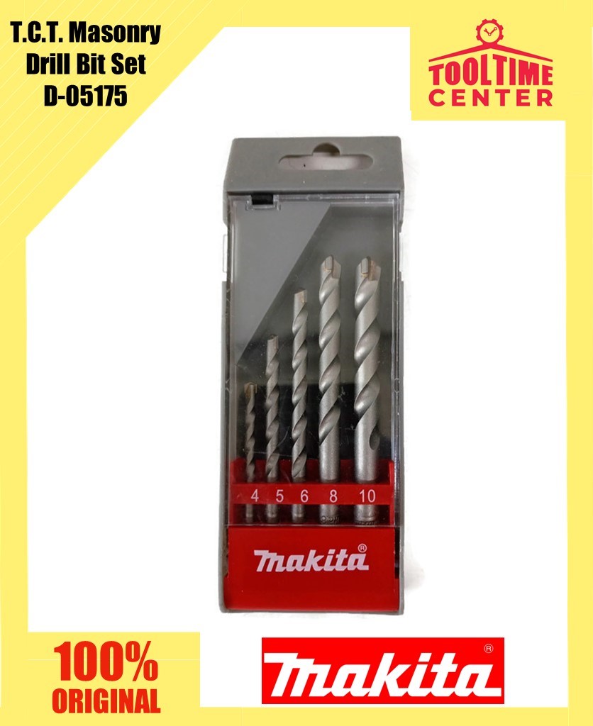 Makita Tungsten Carbide Tipped (TCT) Masonry Drill Bit Set 5pcs (D