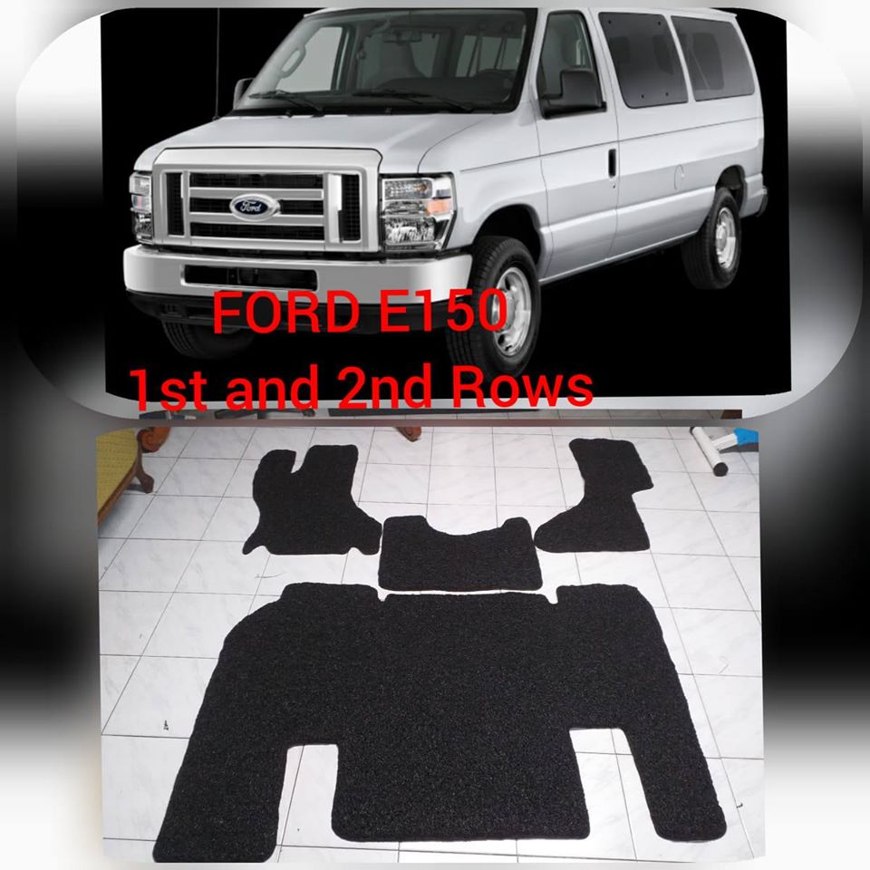 Ford E150 nomad rubber car mat with piping 1st and 2nd rows Ford E150