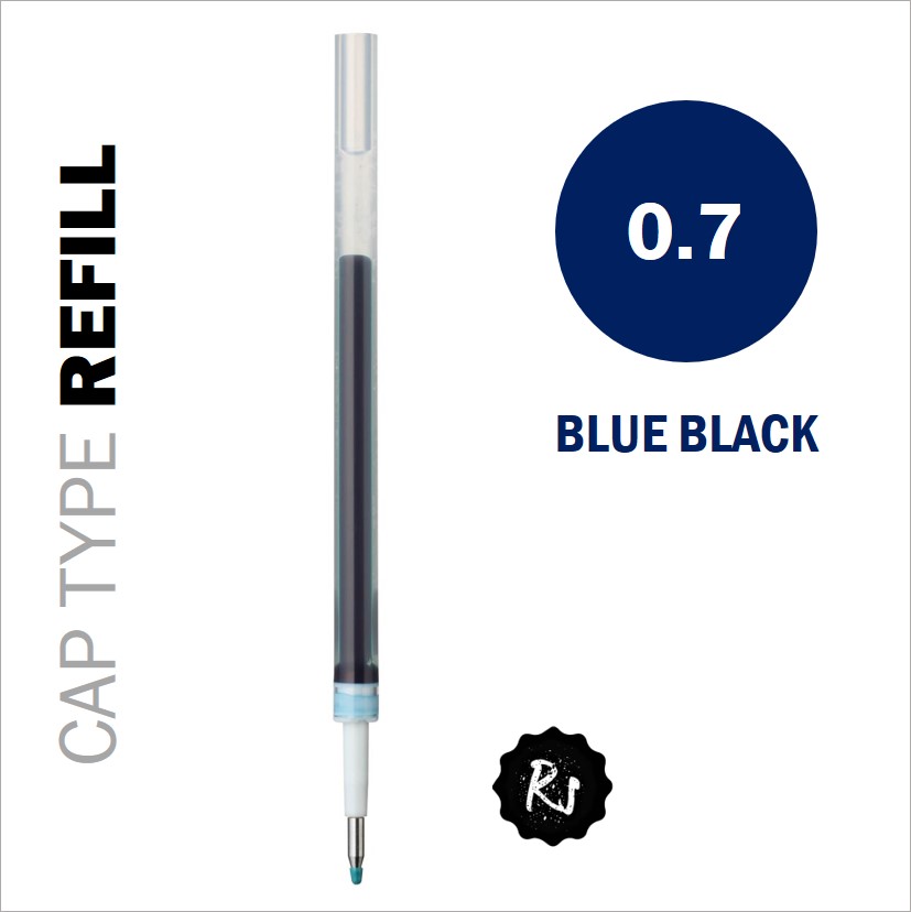 Muji Gel Ink Ballpoint Pen (0.7 mm) CAP TYPE REFILL ONLY [AVAILABLE IN